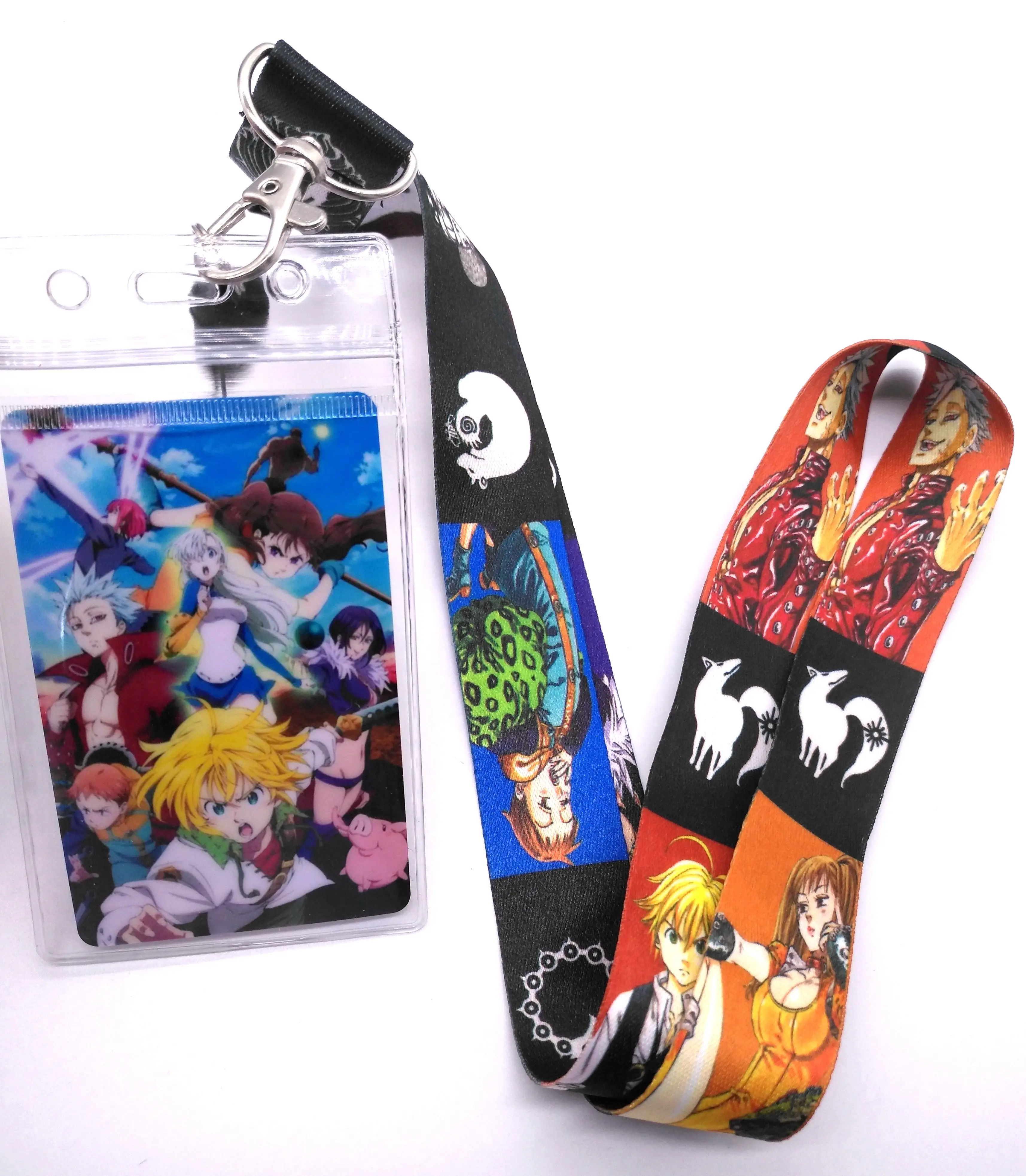 

New 1 pcs Cartoon Seven Deadly Sins Neck Strap Neck Strap Lanyards Card Holders Bank Neck Strap ID Holders Rope Key Chain