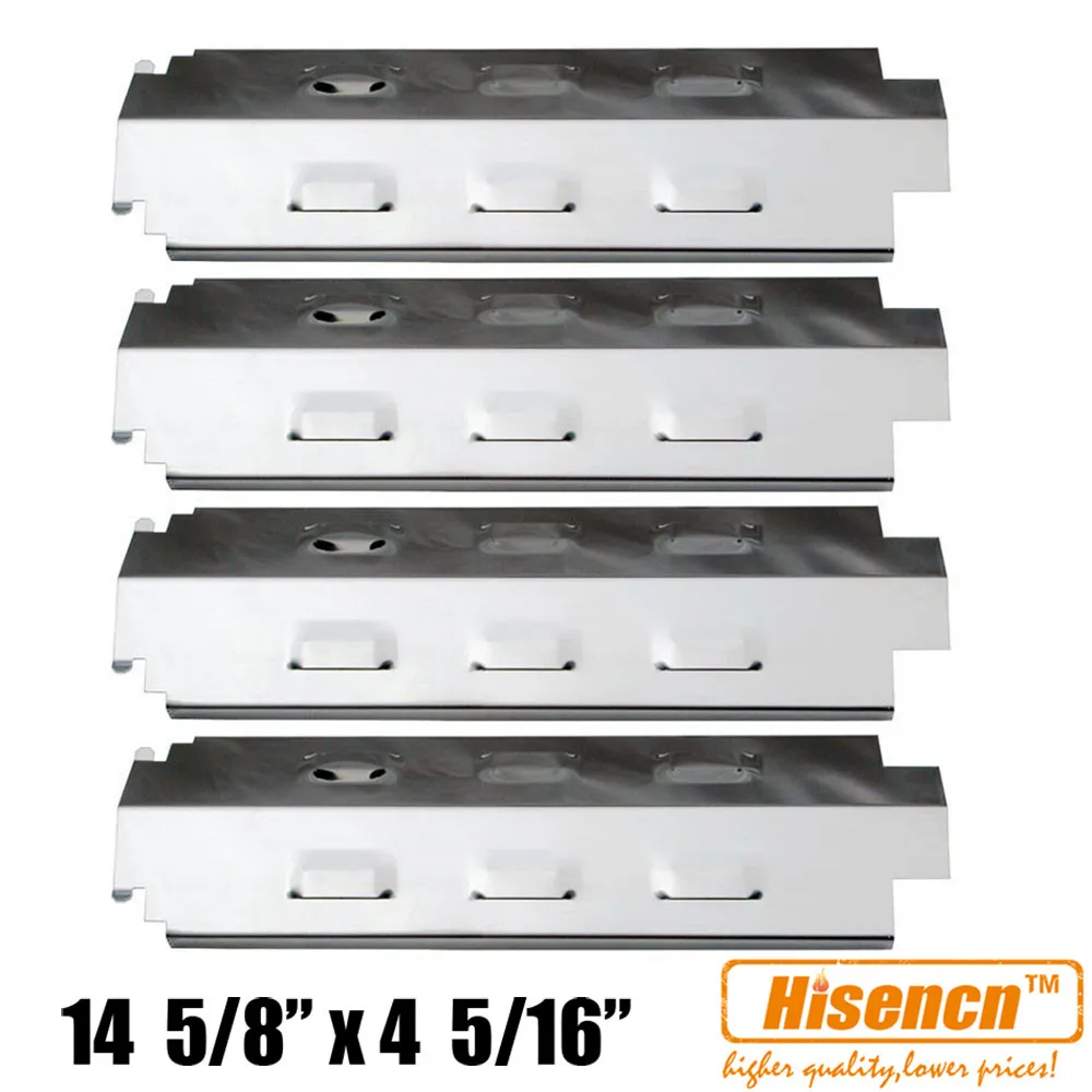 

Hisencn 14.6 inch 98741 4pcs Gas Barbecue Stainless Heat Plate Shield Replacement For Charbroil 463420507, Kenmore Grills Parts