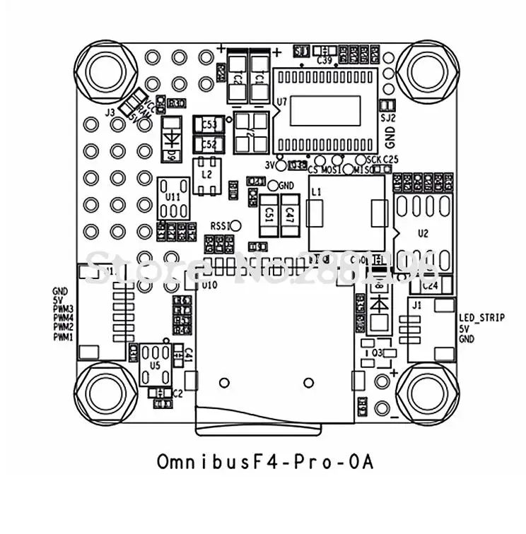Betaflight F4 V2 PRO плата контроллера полета w/Baro Встроенный OSD с блоком питания для RC FPV Mini