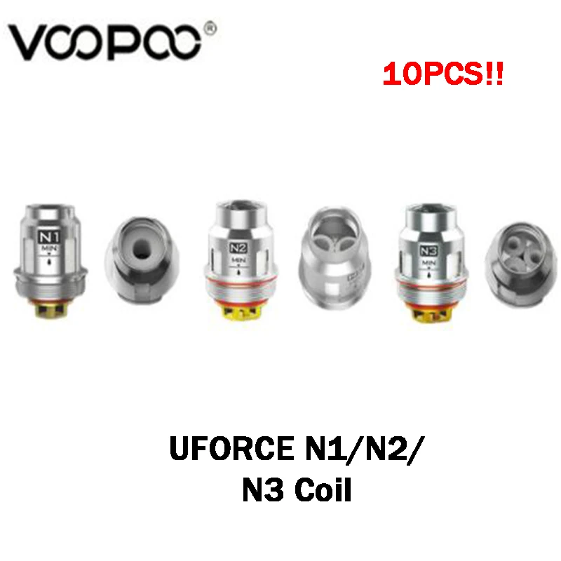 

10pcs/lot Original VOOPOO Uforce N1 N2 N3 Coil Core Head E Cigarette Fit Voopoo Uforce Tank and Drag 2 Kit Drag Mini Kit Vape