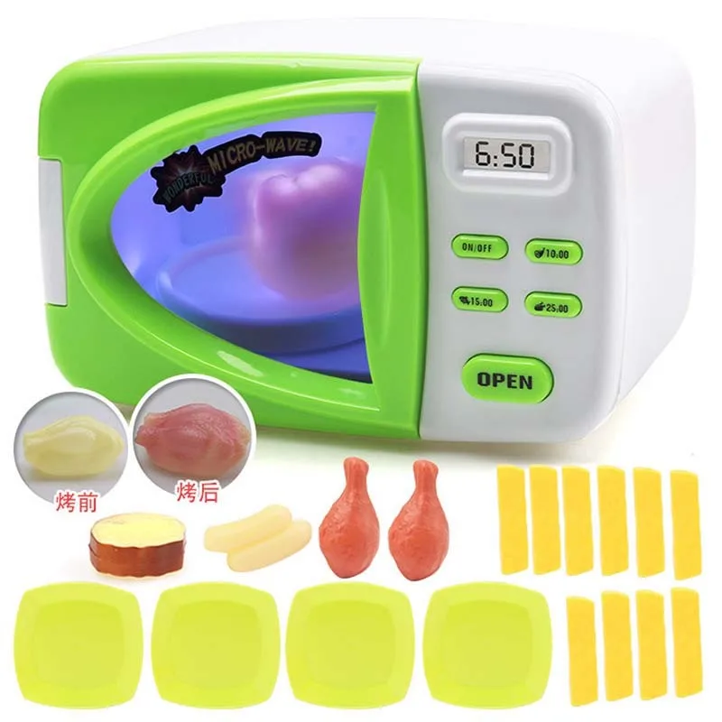 Children Kitchenware Microwave oven Toy Baby Pretend Play Home