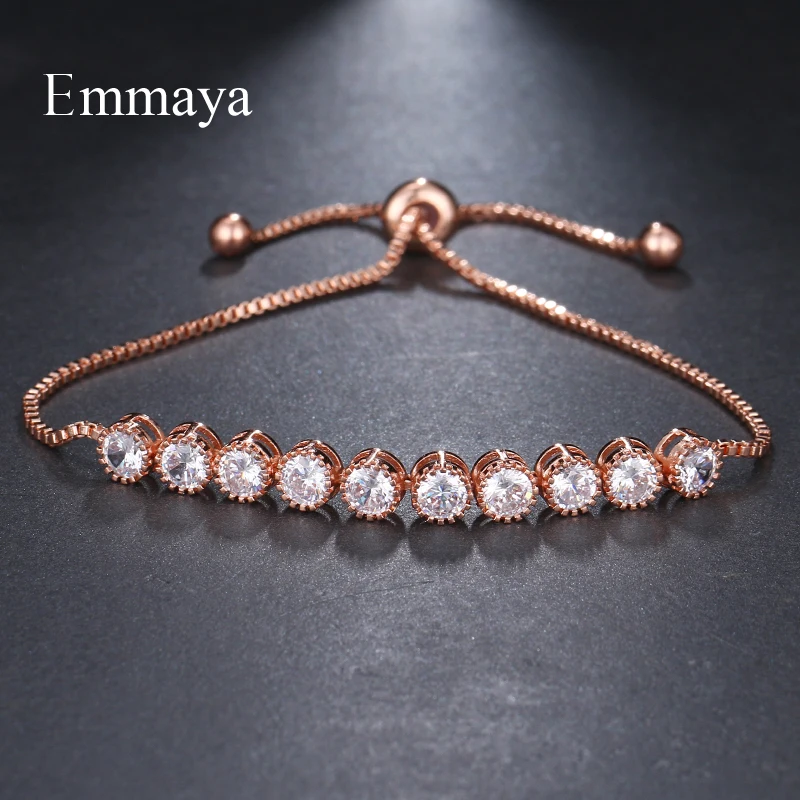 Emmaya модный простой Шарм многоцветный Регулируемый Круглый Кристалл AAA Цирконий