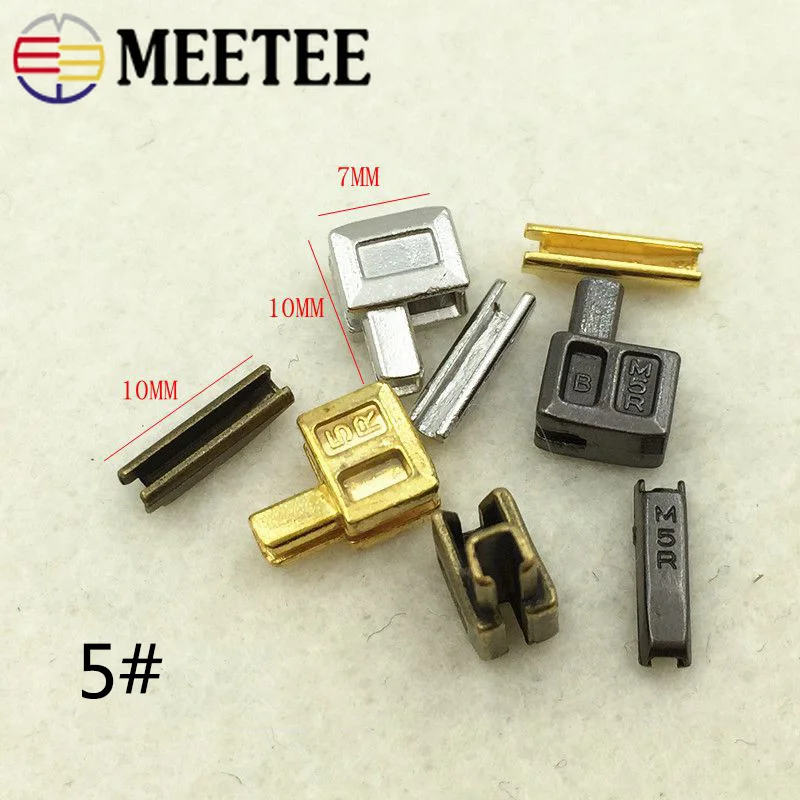 Meetee 10 шт. 3 #5 # нейлоновая резиновая молния один открытый ползунок Молния Разъем