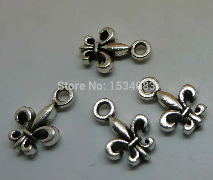 

Free shipping 20pcs 13*8mm noble lily flower fleur de lis charms pendant diy retro jewelry accessories zinc alloy antique silver