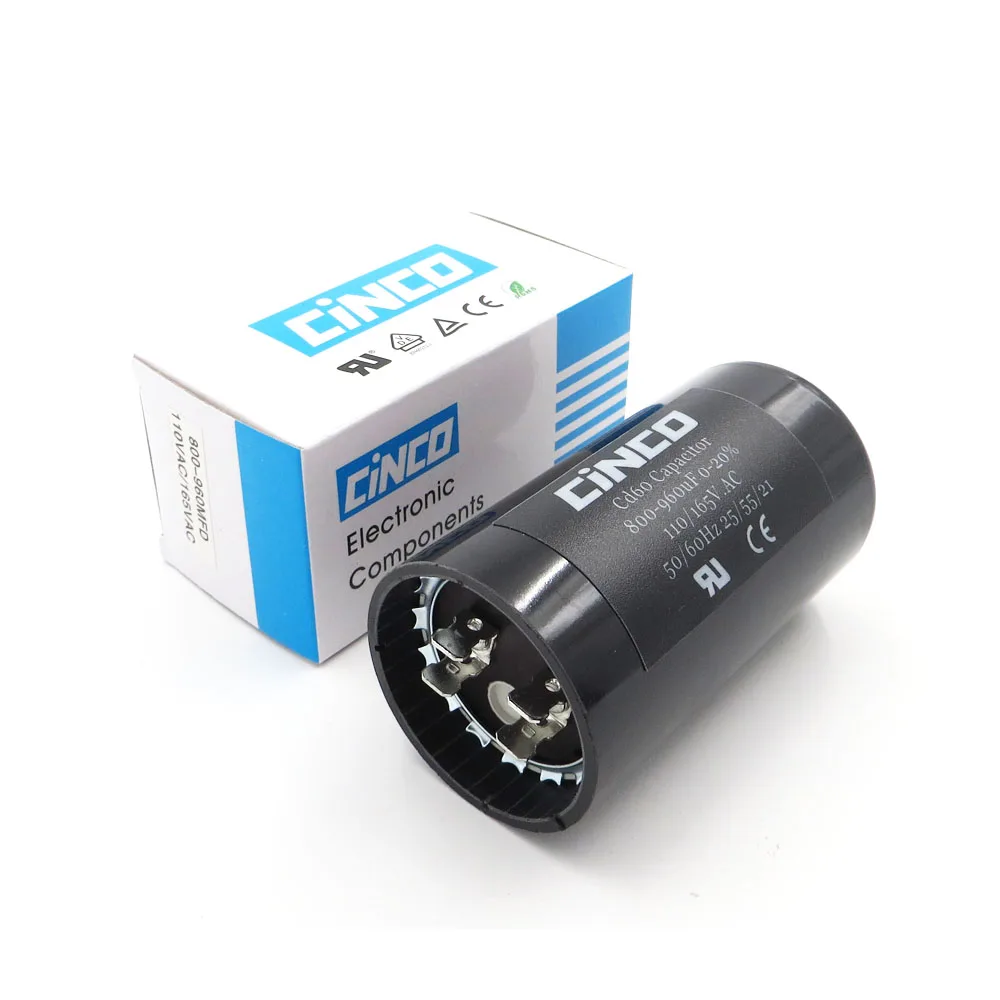 

800-960uF 110V 125V 165V CD60 Motor Start Capacitors Motor Starting 800-960 mfd uf mf Compressor HVAC Electrolytic 110VAC 125VAC