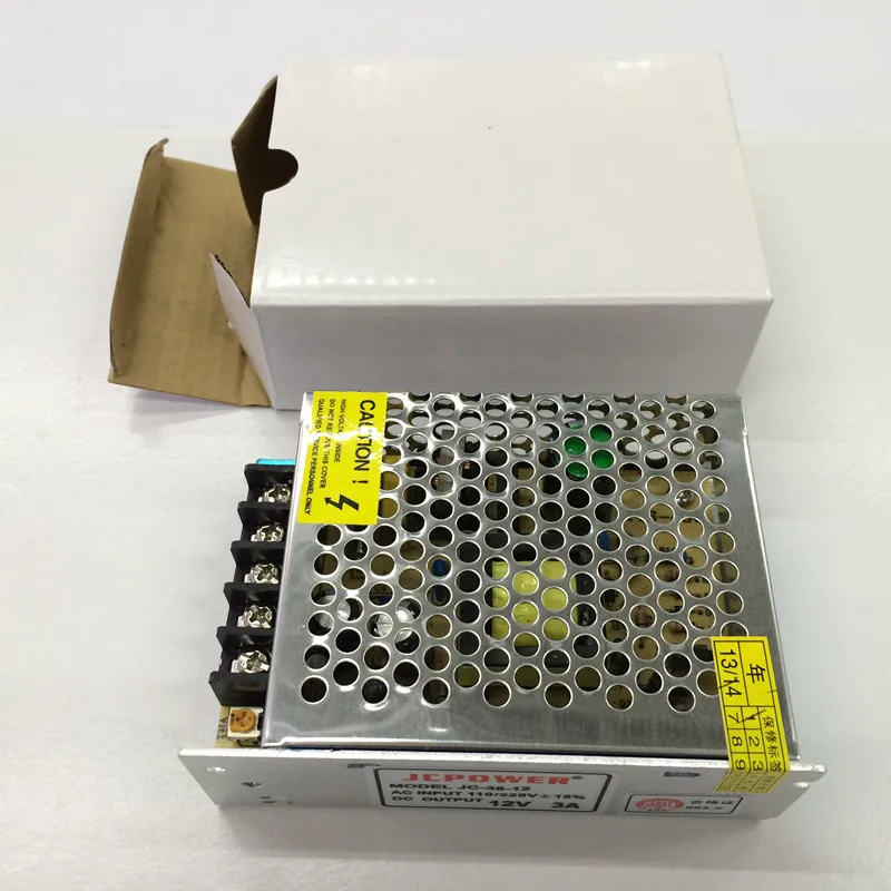 

DC 12V 3A 36W switching power supply for ws2811 5050 3014 2835 5630 6803 3528 led strip driver AC 100-240V Input to DC12V