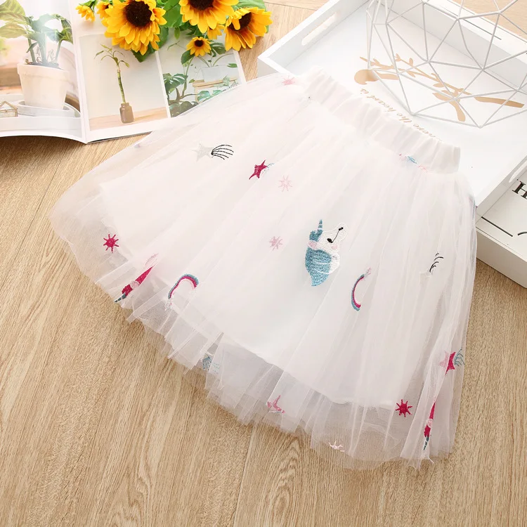 Toddler Kids Baby Girls Clothes Unicorn T-Shirt+Tulle Skirt 2PCS Birthday Outfits Suit Kids Children Summer Clothing Sets