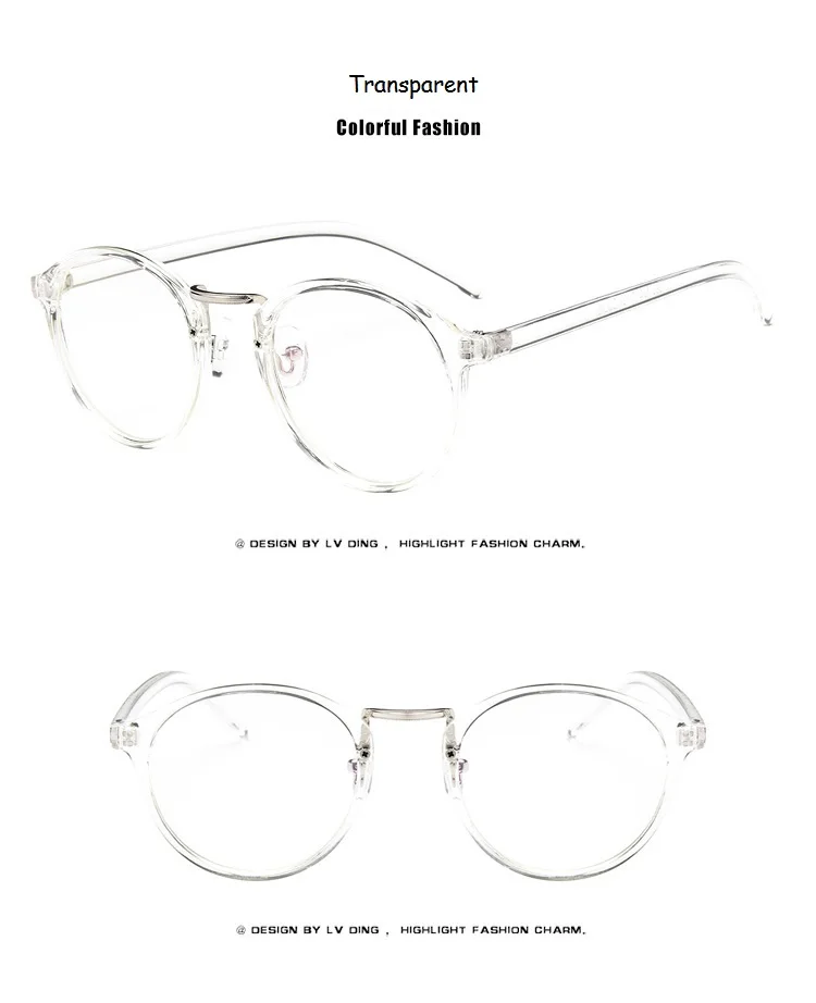 Модные прозрачные круглые очки прозрачная рамка женские очки от близорукости очки мужские очки в оправе nerd оптические оправы прозрачные