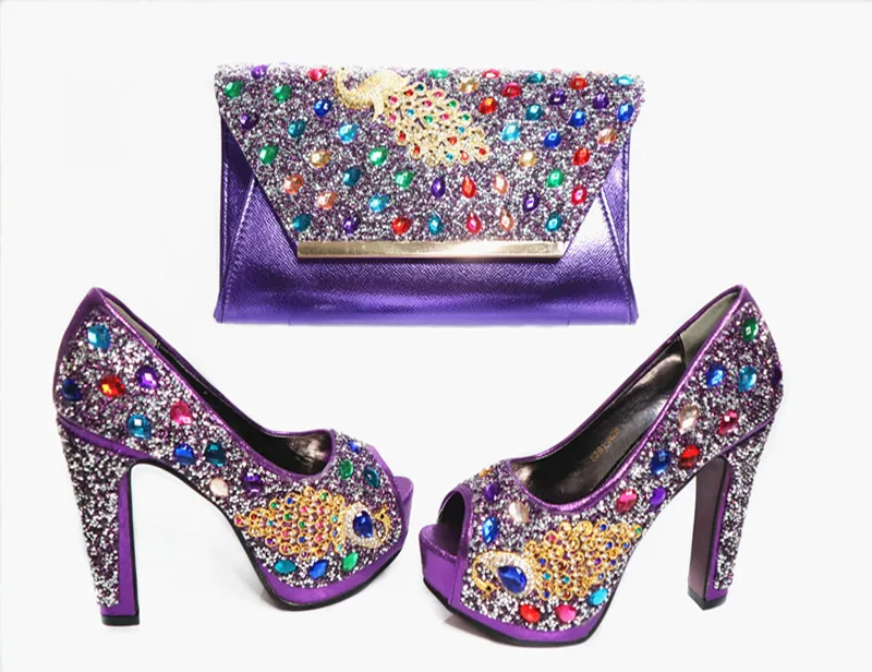 stones purse high heel with purse purple clutch bag with shoesin High