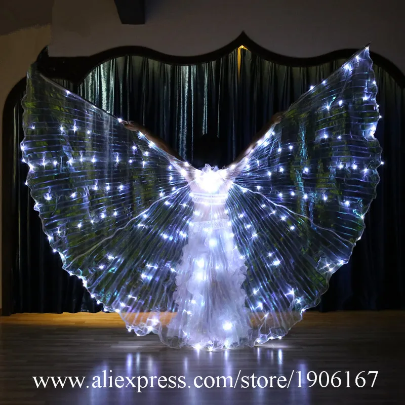 Bellydance colorful led light wings perform dress wings butterfly wears led costumes bar luminous cloak led7