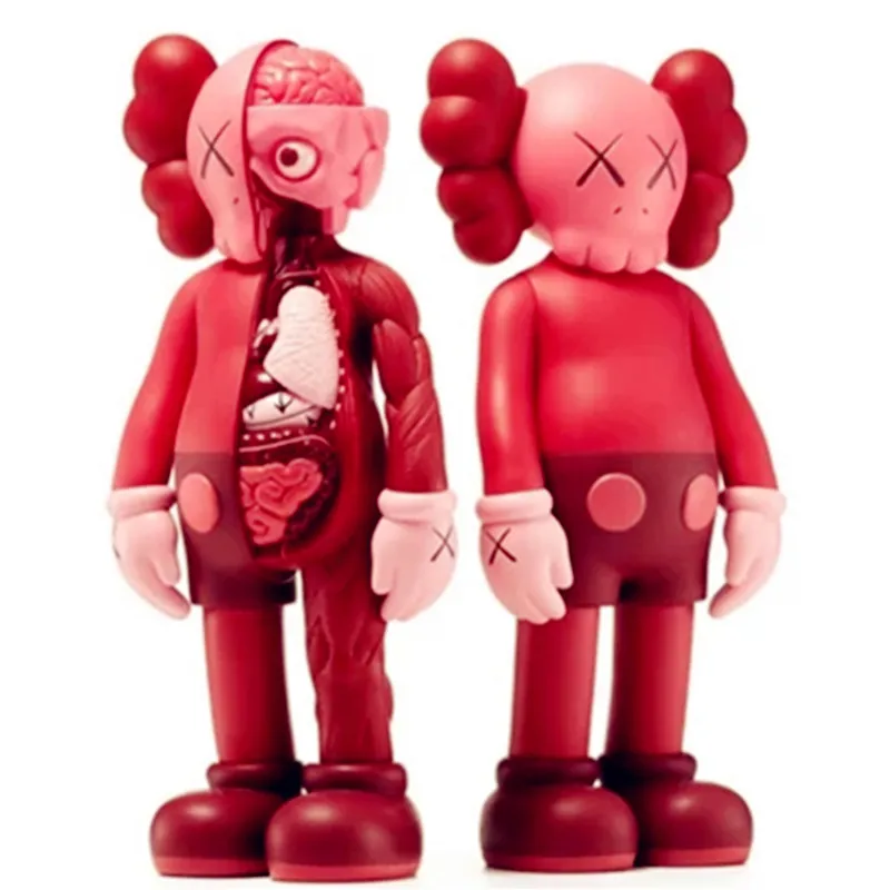 

37CM OriginalFake KAWS Dissected BLUSH Companion Brian Street Art PVC Action Figure Collection Model Toy S166