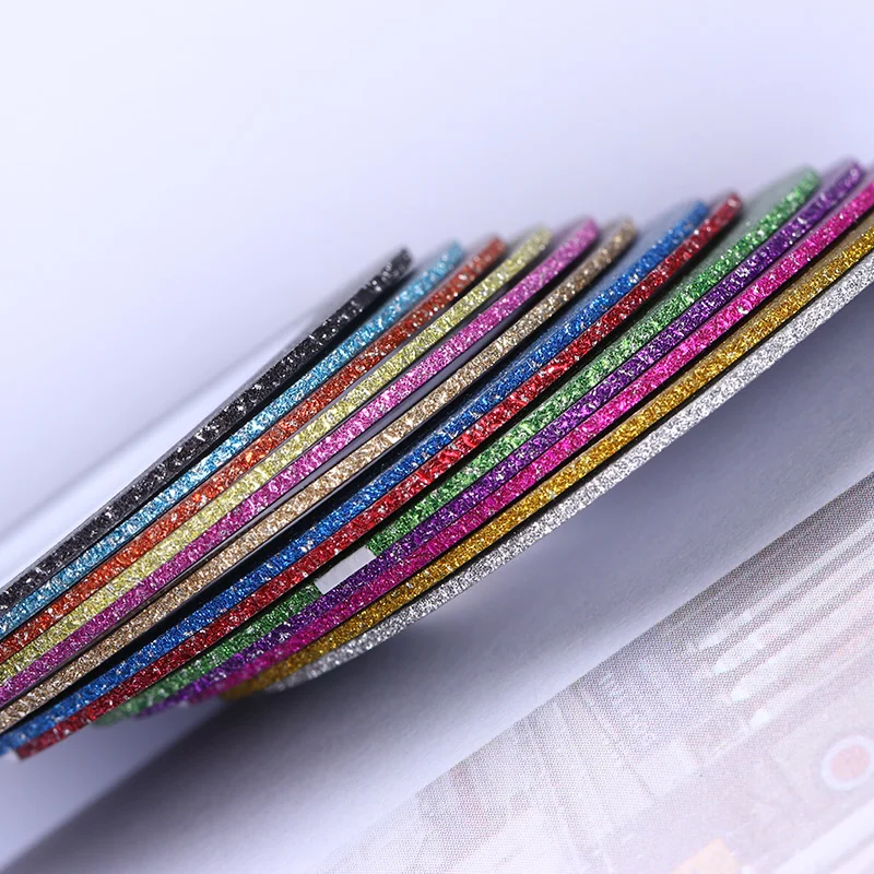 3D DIY полоски для ногтей линия набор красочный матовый блеск многоцветные