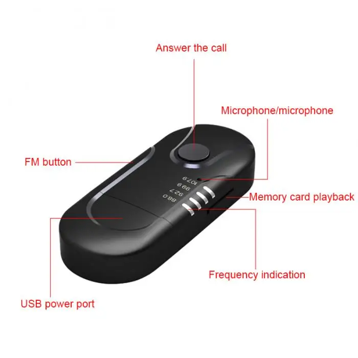 USB Bluetooth автомобильный музыкальный приемник адаптер Suppoprt FM для телефона EM88