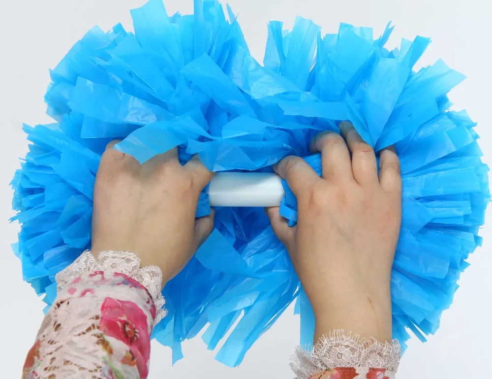 Пластиковый разноцветный помпон для чарлидинга 30 см 80 г|ballroom costume|pompom colorespompom