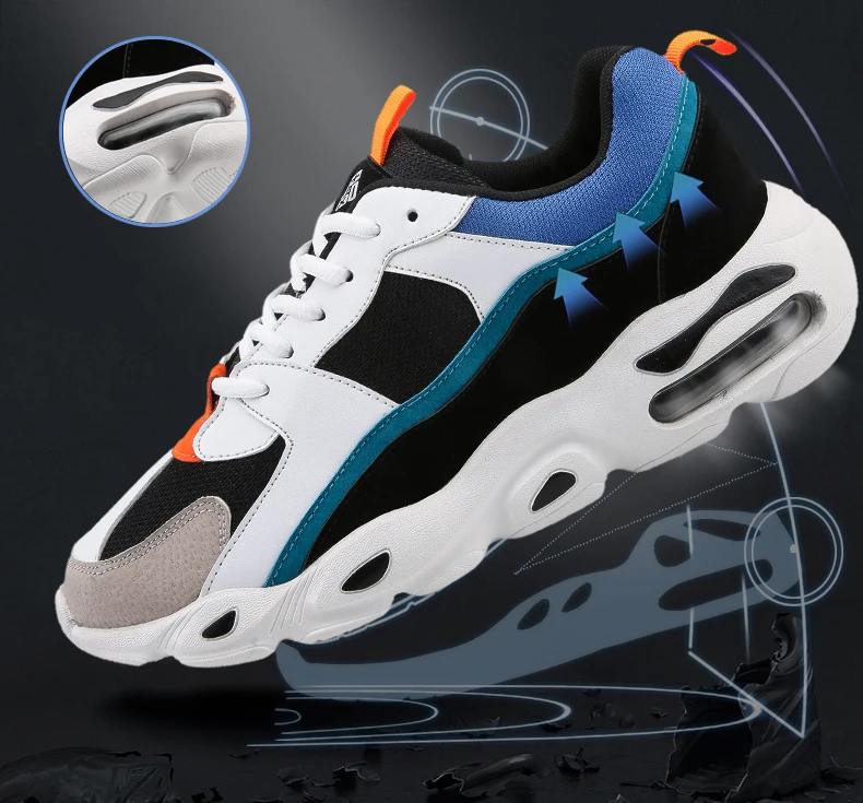 Men's Chunky Trainers Sneaker Dad Shoes High Platform Shoes Men Sneakers Classic Brand Black And White Sneakers Men Platform New (2)