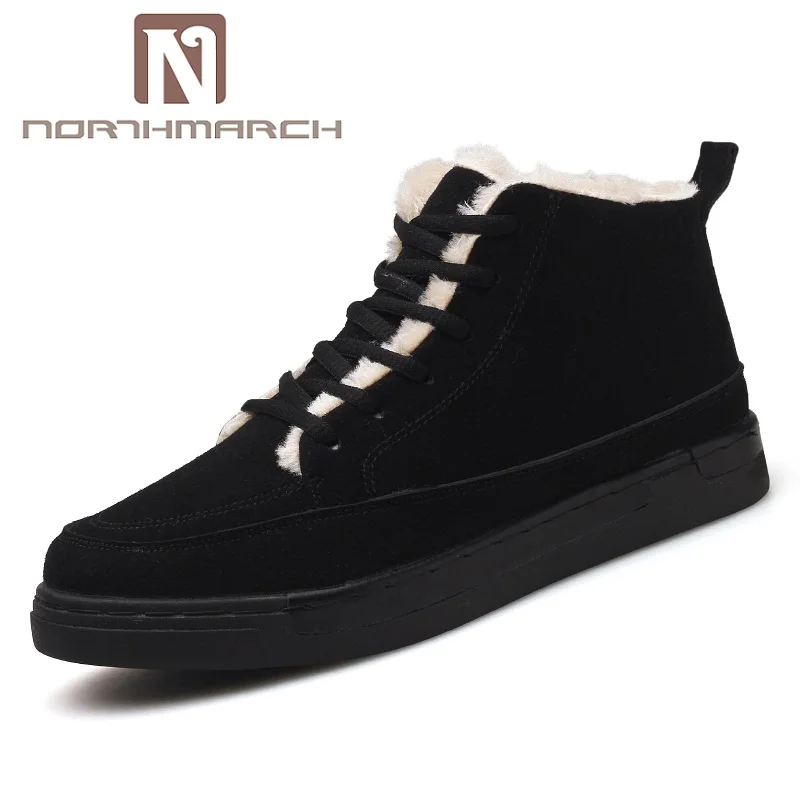

NORTHMARCH Hot Sale Winter Casual Shoes Mens Keep Warm Men Fashion Footwear Lace Up Soft Suede High Top Shoes Men Sneakers