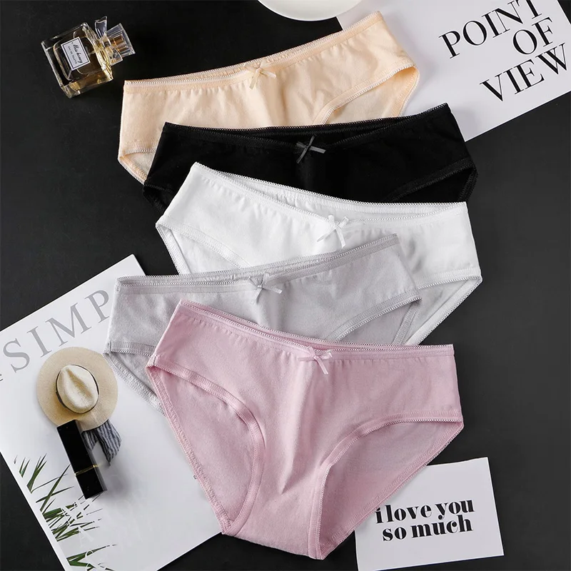 

VDOGRIR Plus Size Sexy Women Cotton Briefs Comfortable Low Waist Underwear Women's Lingerie Thong Seamless Feamel Panties Tangas