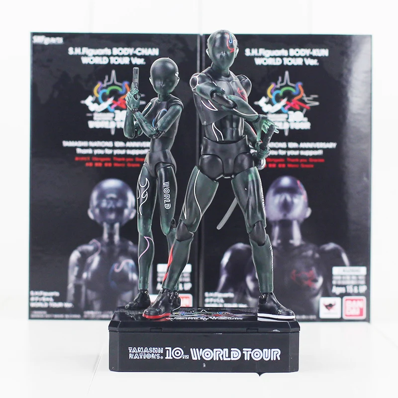 13cm SHFiguarts BODY KUN BODY CHAN World Tour Tamashii PVC Action Figure Collectible Model font b