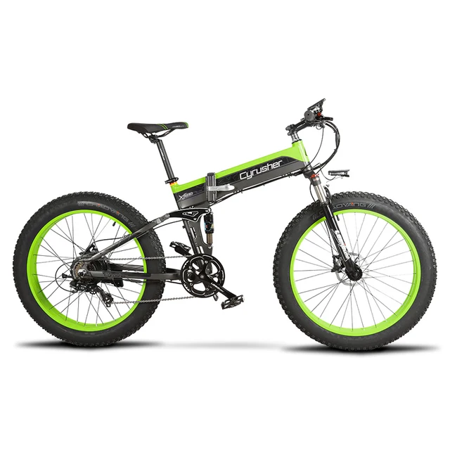 Cyrusher 500 W 48 V 10AH полностью подвесная рама Ebike XF690 Fat tire e-bike складной электрический велосипед с компьютерным спидометром