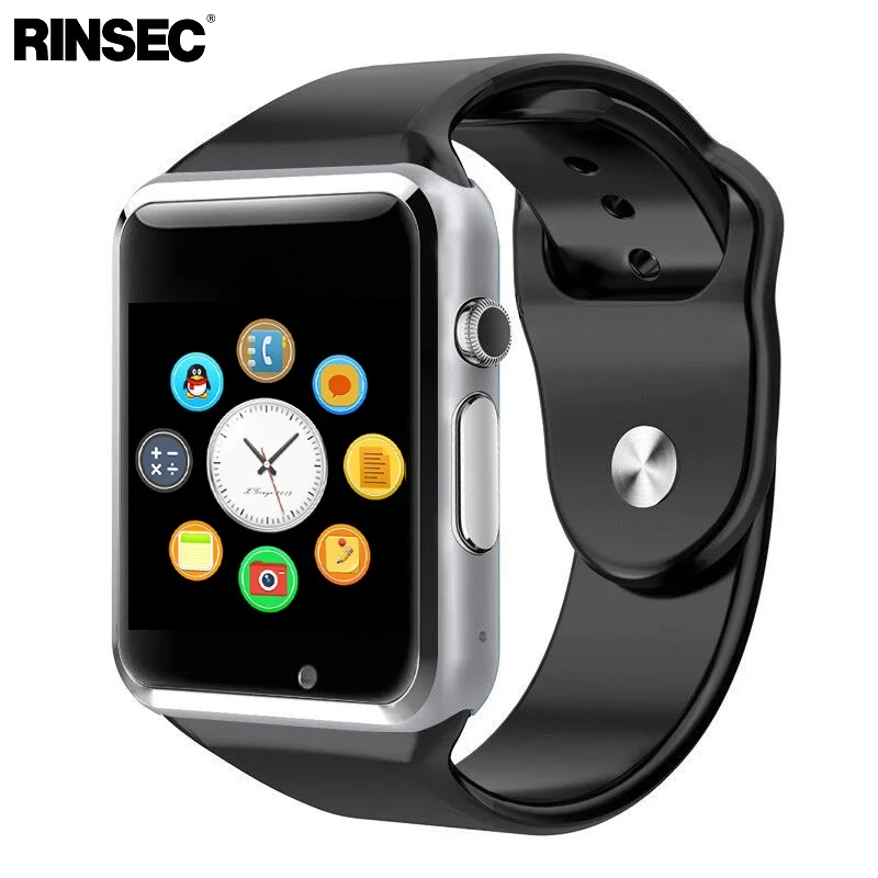 Умные часы Rinsec A1 синхронизация уведомлений поддержка sim карты TF подключение Apple