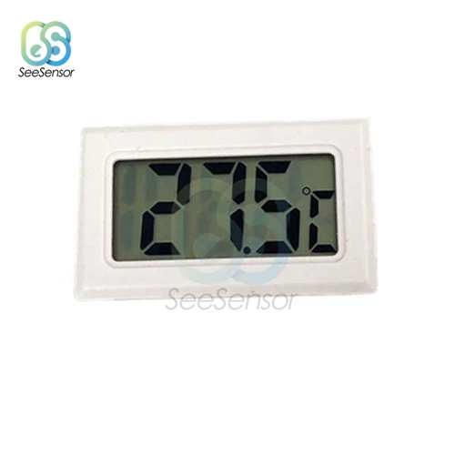 ЖК-дисплей мини цифровой термометр гигрометр датчик температуры измеритель влажности для морозильной камеры Холодильник термометр манометр - Цвет: White