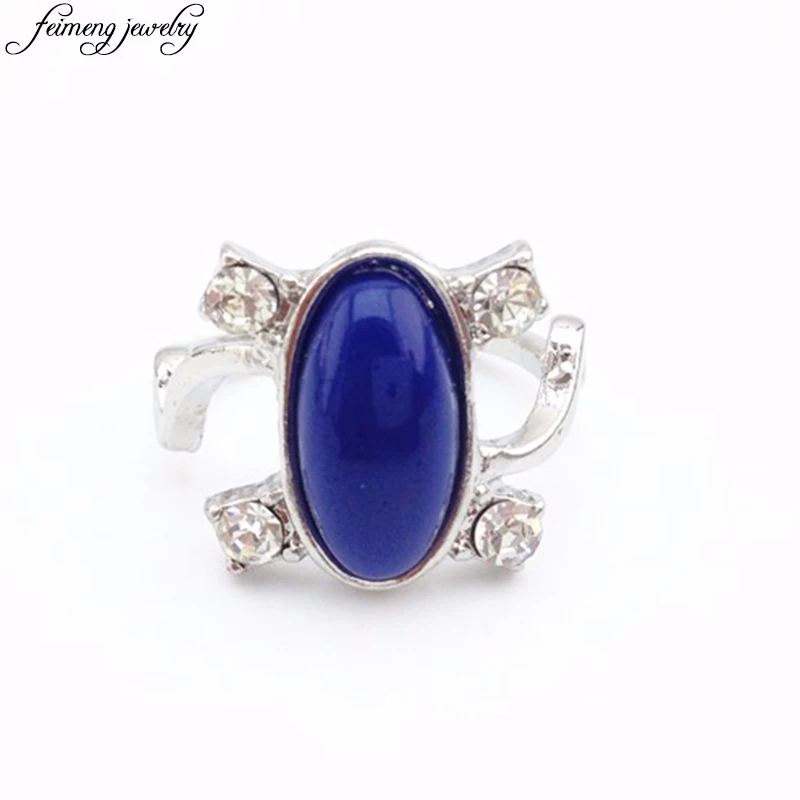 

The Vampire Diaries Ring Elena's Daylight Sun Protection Ring Classic Design Blue Stone Ring For Women Fashion Accessories