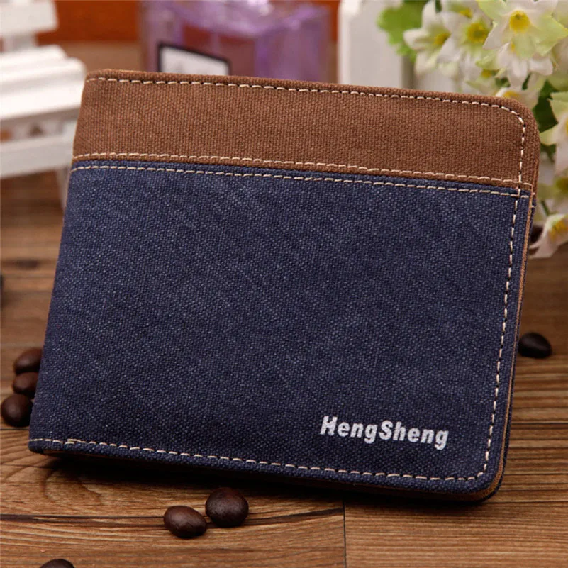Wallets For Man High Quality Men Hasp Wallet Canvas Purse Big Capacity Credit Crad Holders Multifunction