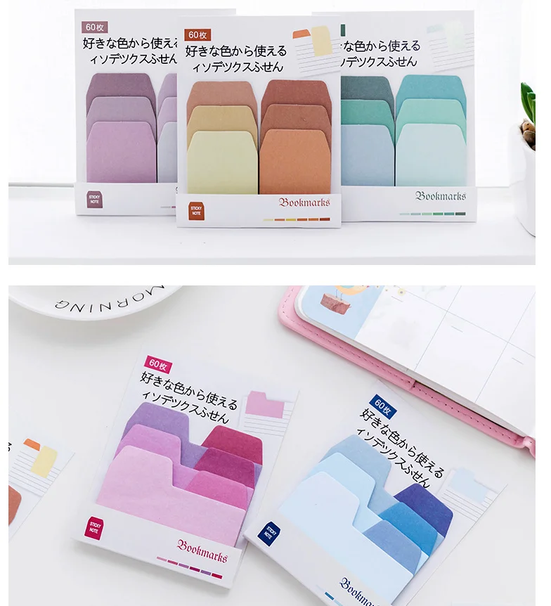 

Novelty 20pcs/set Tapered color classification message index sticker decorative stickers Diy Diary Scrapbooking Paper Sticker