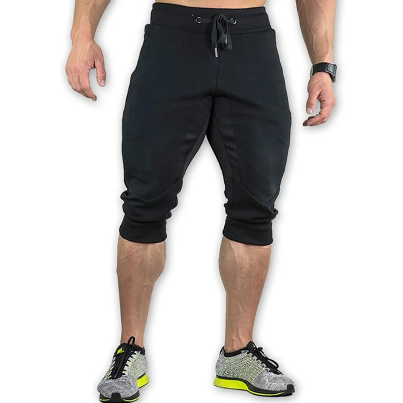 Autumn Brand Gyms Calf Length Pants Men 