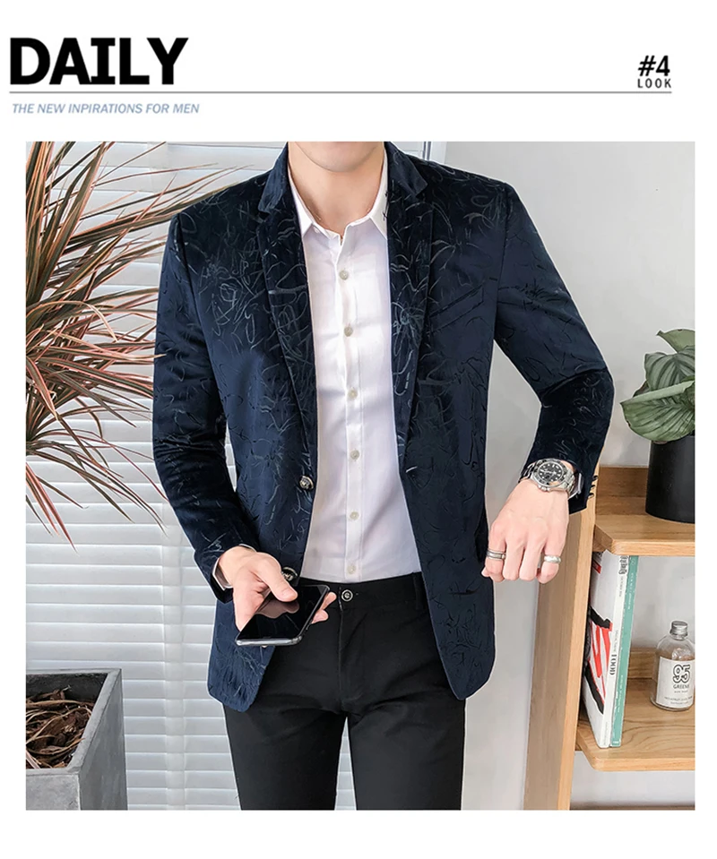 Blazer Masculino Slim Fit Casual Blazers Men Suits Wedding Blazer For Men  (7)
