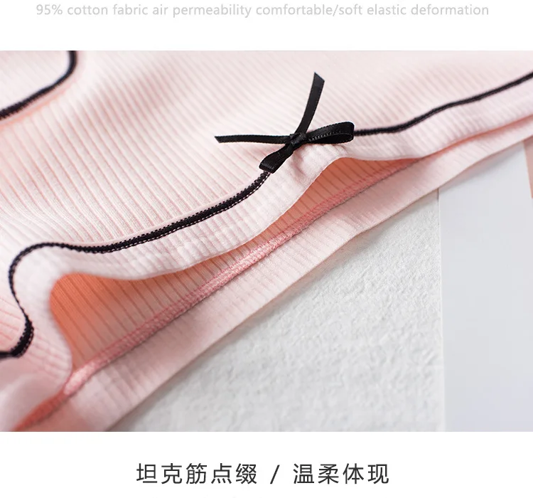 6pcs Japanese cute size girls underwear female thread breathable waist ladies cotton underwear factory direct stock underwear