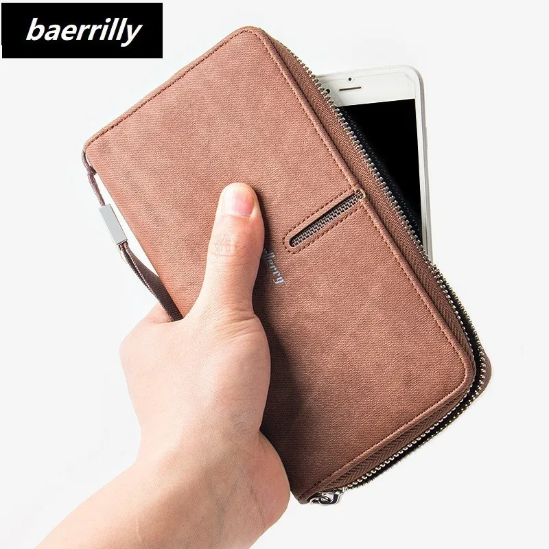 

Men Clutch Bags Canvas Men Wallets Fabric Male Clutch Long Zipper Men Purse Card Holders Phone Case Carteira Masculina