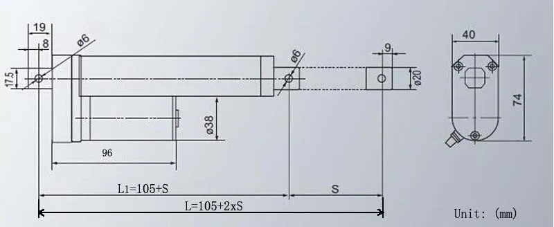 12v 24v 150 мм/6 дюймов, мини линейный привод, электрический линейный привод, тяги 900N, индивидуальный штрих двигатель постоянного тока