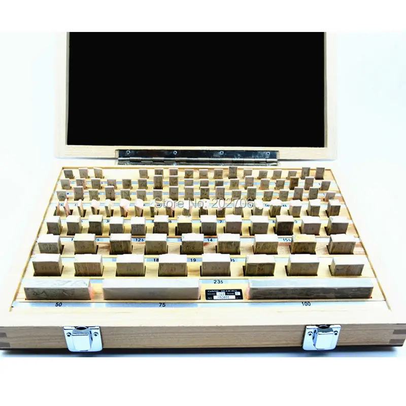 

1.005- 100mm 0 grade 103pcs/set Block Gauge inspection measure block set