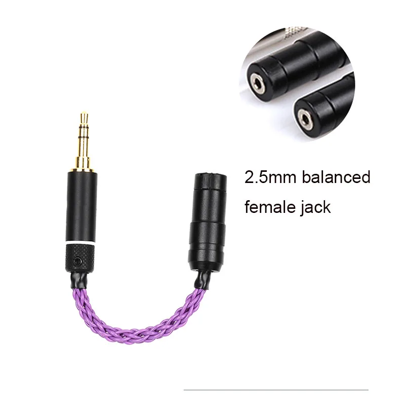 OKCSC HiFi Audio Cable 3.5mm 2.5mm 4.4mm Balanced Female Mum Adapter Cable to Male Output Dad for SONY Earphone Amplifier MP3