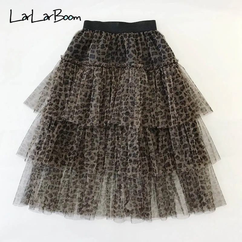 

LarLarBoom Girls Clothing Bottoms Kids Skirts 2019 New Fashion Kids Leopard Pattern Mesh Ball Gown Skirts Baby Girls Mesh Skirts