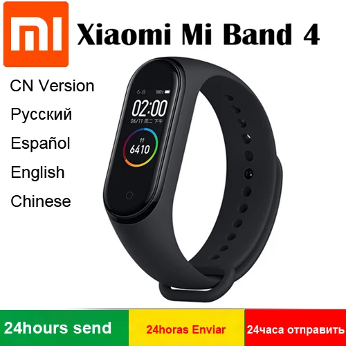 

2019 Original Xiaomi Mi Band 4 Smart Band Bluetooth 5.0 0.95inch AMOLED Screen Heart Rate Fitness Waterproof 135mAh Battery