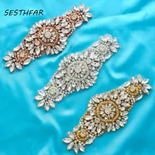 Хрустальный свадебный пояс со стразами свадебное платье с аппликацией пояс Железный На для свадебных платьев свадебный пояс F211