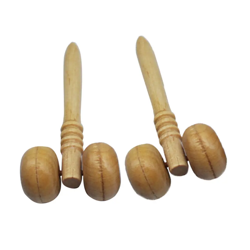 

1PCS Wooden Neck Chin Health Care Face-lift Massage Kit Eyes Face Roller Massager Primary Wood Color for Slimming Products Tools