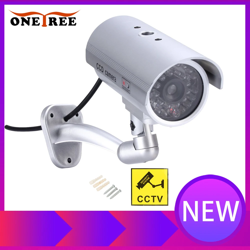 

Onetree Fake Dummy Camera Bullet Waterproof Outdoor Indoor Security CCTV Surveillance Camera With Flashing Red LED Free Shipping