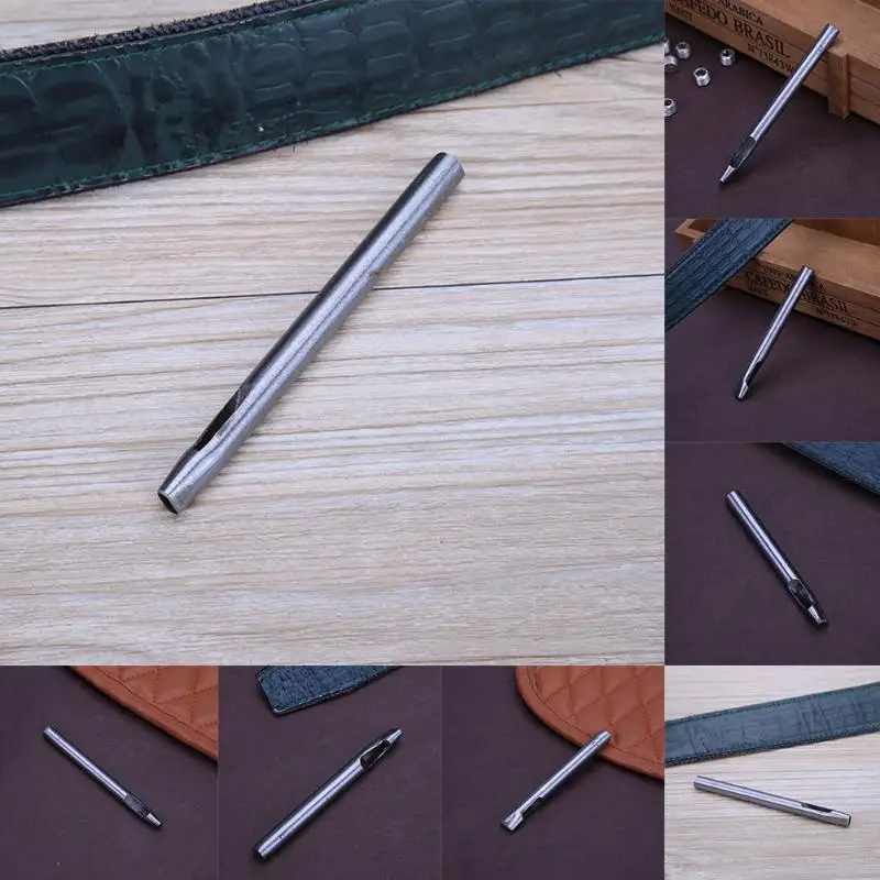 Овальный кожаный ремень для шнуровки для сшивания Дырокол стальной инструмент DIY инструмент прокладка ремня отверстие для пробивки отверстий в коже инструмент