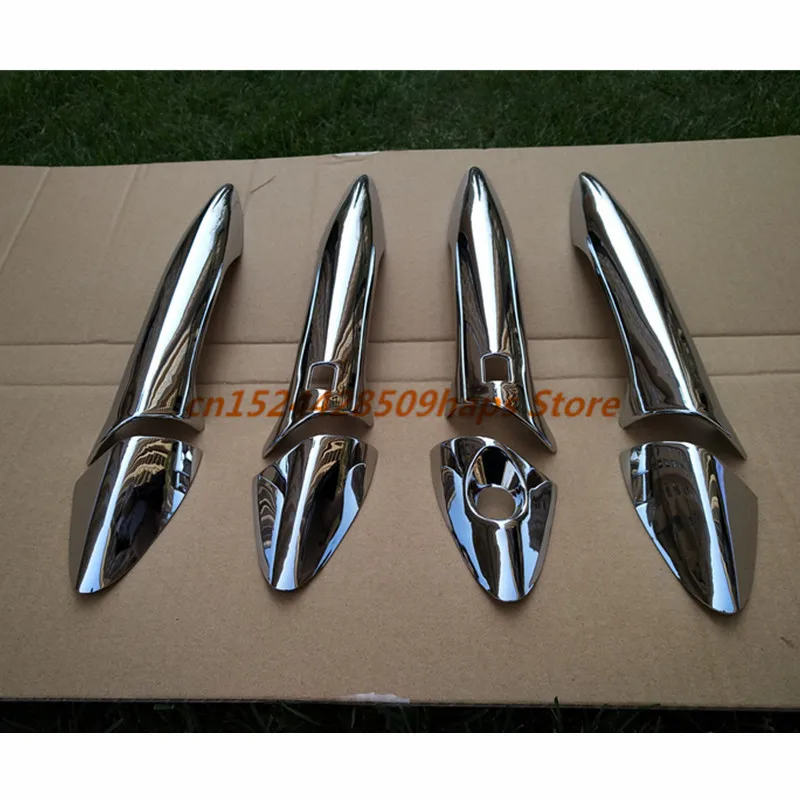 С 2 smart отверстия аксессуары подходят для 2011 2012 2013 HYUNDAI ELANTRA CHROME Боковая дверь рукоятка Крышка фиксатор отделка моль