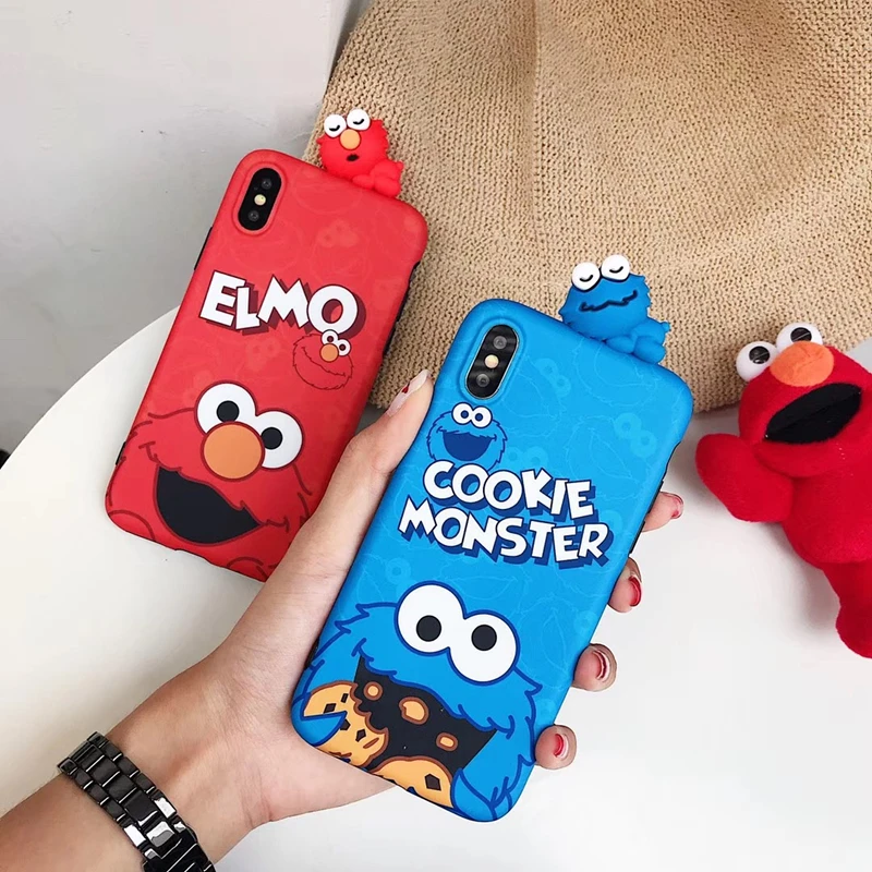 

Japan Korea Cartoon 3D Sesame Street Crayon Shinchan Bread Superman Silicone Phone case for iphone 7 8 plus 6 6S X XR XS MAX