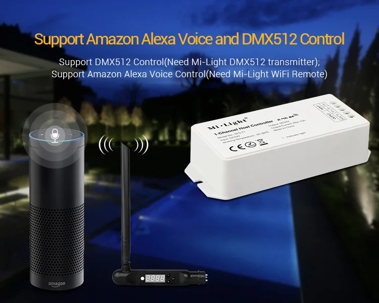 SYS-T1 DC24V 2,4G РФ 1-Channel хоста светодиодный Управление Лер телефон Wi-Fi DMX Alexa Управление работать с Ми-свет SYS серии Светодиодная лампа