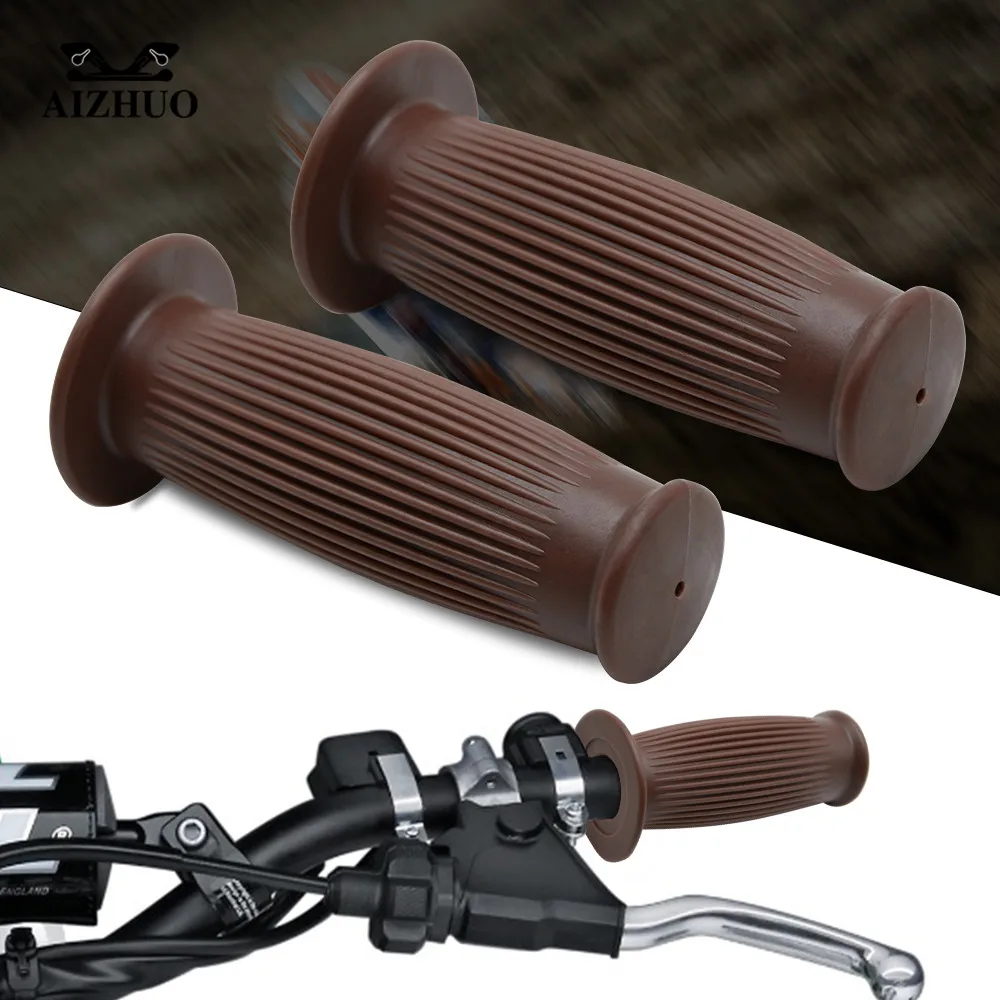 

25mm 28mm Vintage Handle Grips Motorcycle Universal Rubber handlebar grips Hand Grip Bar For CG125 CB400 Harley