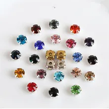 ISequins ремесла 100 шт. 4 мм ss16 стекло Серебряное основание стразы s AAA