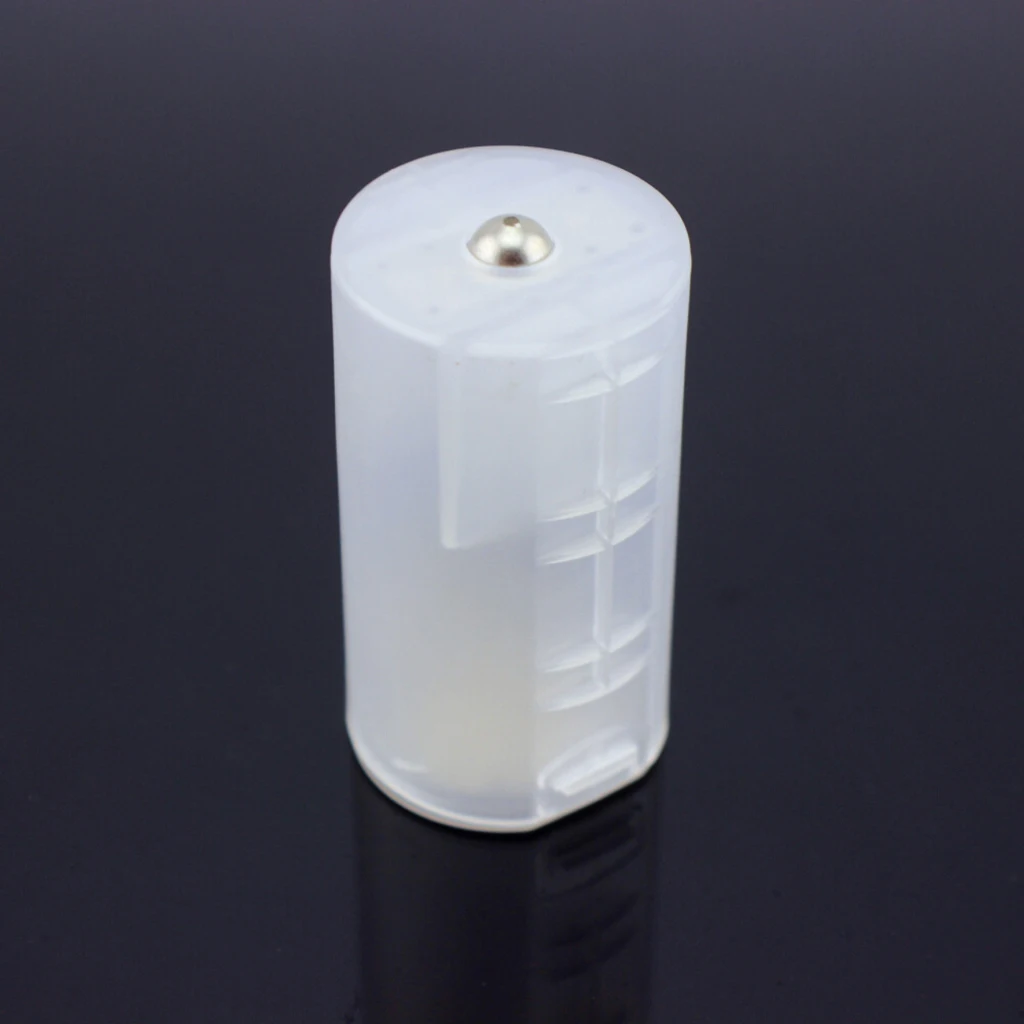 AA Size Battery to D Size Battery Cell Battery Adaptor Holder Case Converter D-Adapter Convenient & Functional Large Strength