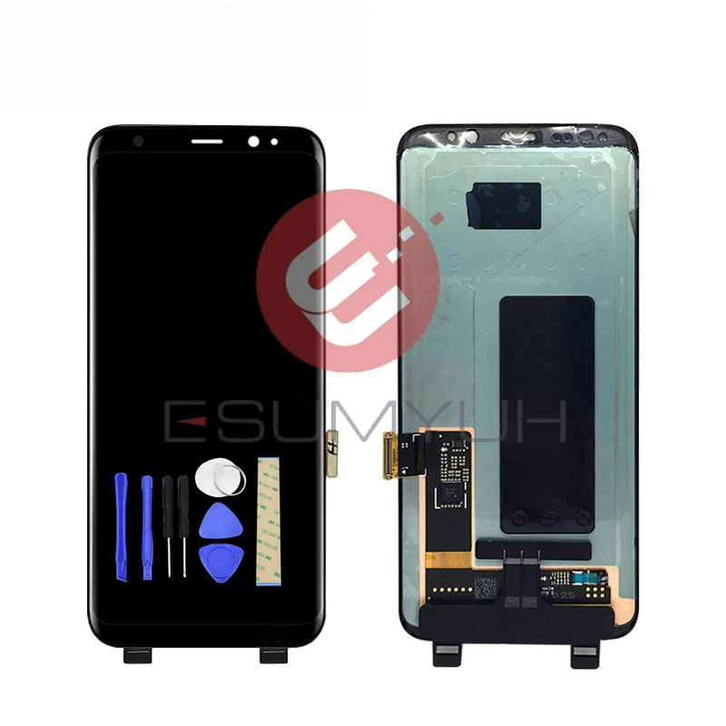 

Original LCD for Samsung Galaxy S8 Display Assembly G950 S8 Plus G955 Replacement with adhesives and tools Free Shipping
