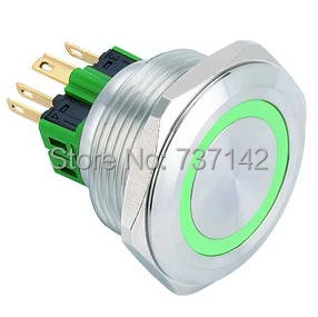 

ELEWIND 30mm Ring illuminated anti vandal push button switch(PM301F-11E/G/12V/S)
