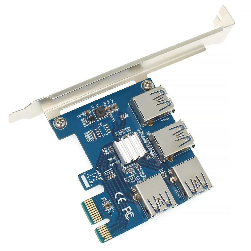 PCIE 1 TO 2/4 PCI Express 1X Slots Riser Card Mini ITX To External 4 PCI-E Slot Adapter PCIe Port Multiplier Card For BTC LTC PCIE 1 TO 2/4 PCI Express 1X Slots Riser Card Mini ITX To External 4 PCI-E Slot Adapter PCIe Port Multiplier Card For BTC LTC